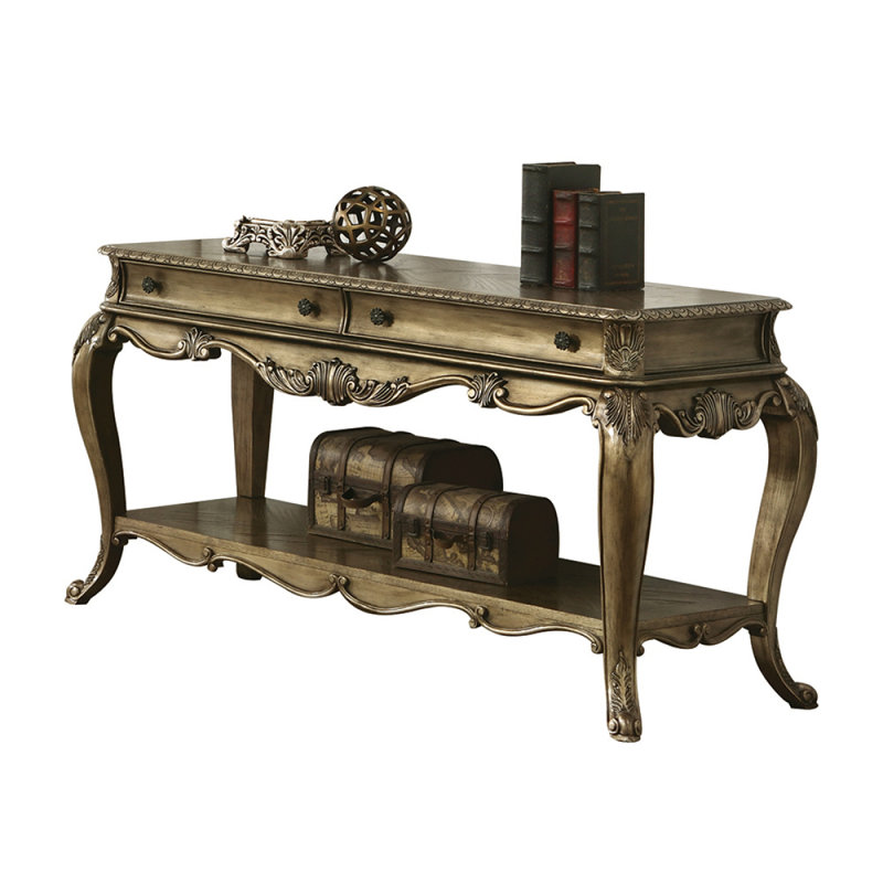 Vintage Sofa Table With Bottom Shelf