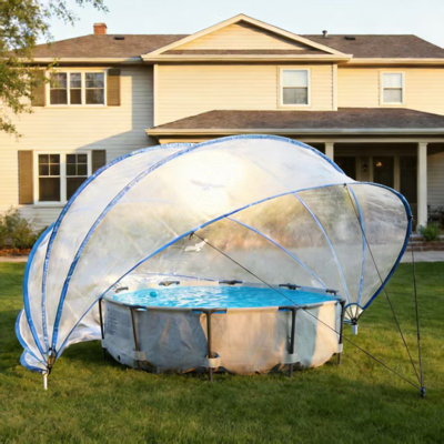 Retractable Pool Cover, Pvc Film Fiberglass Rod Pool Fence, Outdoor Swimming Pool Accessories