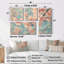 Fleur de cerisier rose - Printemps, art mural floral 4 pièces-1135884857-1135884856