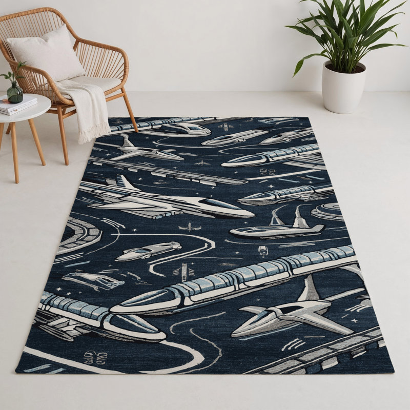 Tapis intérieur et extérieur gris Transport, Rectangulaire 3 pi x 5 pi