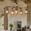 Chowdhury 6-Light Wooden Vintage Kitchen Island Pendant Light