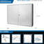 Armoire à clés avec serrure - capacité 320, acier mural, gris, 21,53 po H x l 28,96 x P 3,26, fabriqué