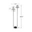 Lampadaire double tête noir mat de 58,26 pouces