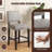 Lark Manor™ Upholstered Bar Stool Set Of 4 W/ Solid Rubber Wood Legs Gray-742665495