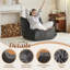 Fauteuil d'appoint luxueux avec coussins capitonnés-1738985715