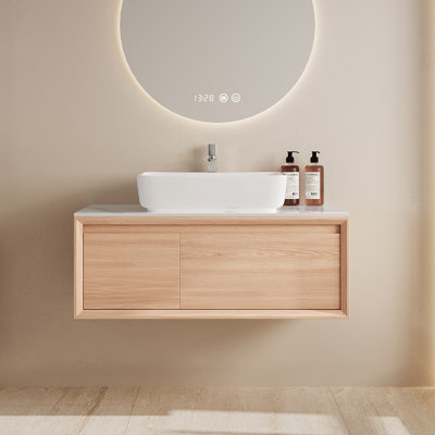 Meuble-lavabo moderne 48 po brun