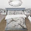 Minimalisme blanc et gris Cherry Blossom - Ensemble de housse de couette Cherry Blossom-107148005