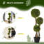 90cm Faux Boxwood Tree in Cement Pot