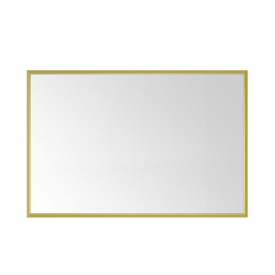 Miroir de salle de bain 72 x 48 po avec cadre en aluminium (miroir inclus seulement)