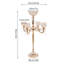 Porte-bougie à 5 bras, vase à fleurs pour centre de table, or-130629600