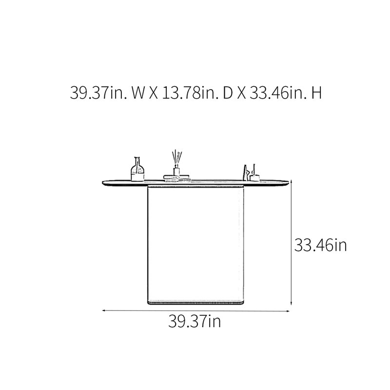 Console Modern Minimalist Luxury, H 33,46 po x l 39,37 po x P 13,78 po