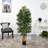 Phoenix Palm Artificial Tree with Natural Trunk-1410100672