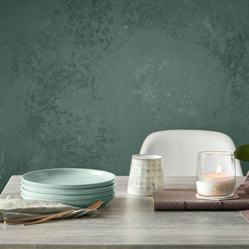 Denby Elements Medium Coupe Plates, Light Green