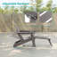 Ensemble de 4 chaises Adirondack pliantes avec repose-pieds rétractable et porte-gobelets Adirondack réglable avec repose-pieds-531022150