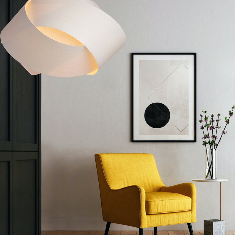 Serene Grande LED Chandelier, Danish White, 17" H x 25" W x 27" D