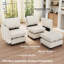 Allinson Velvet Storage Ottoman, Single Seat Footstool Module For Sectional Modular Sofa-1009351175