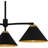 Alterma 3-Light Matte Black Chandelier