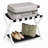 2-Tier Folding Rubberwood Luggage Rack with Nylon Shelf