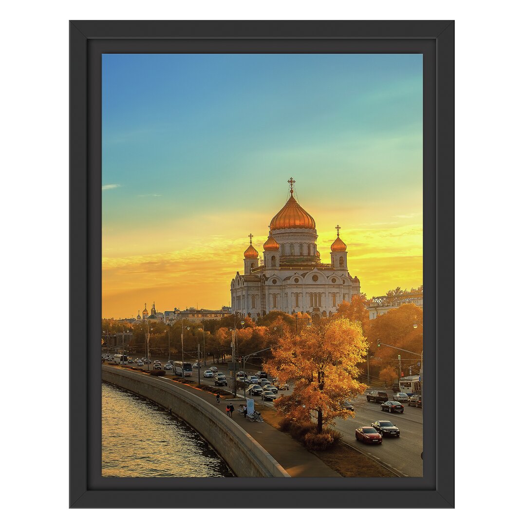 Sonnenuntergang in Moskau Gerahmter Kunstdruck