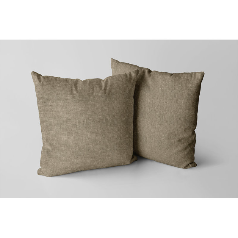 Housse de coussin carré S&G Slubb, 18" x 18", Pécan