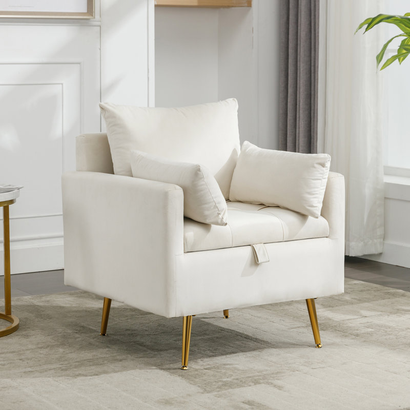 Karpeta Upholstered Accent Chair, White