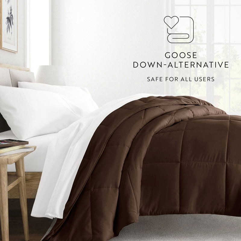 Édredon en duvet synthétique doux, Édredon très grand, Cacao