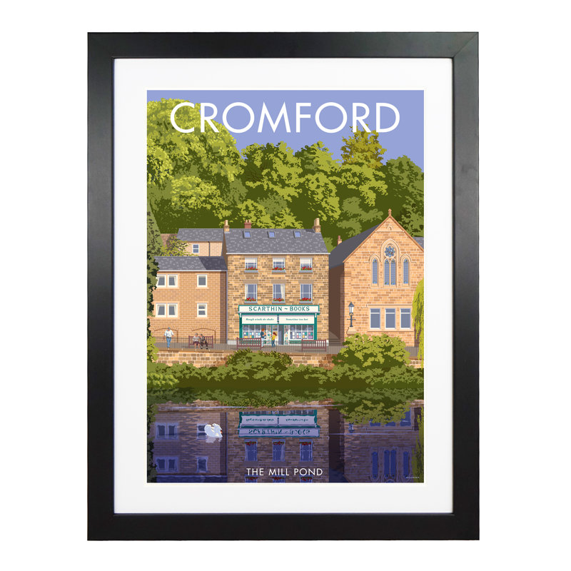 Cromford Derbyshire 1 Piece Wall Art, 50cm H x 40cm W x 3cm D, Black Framed