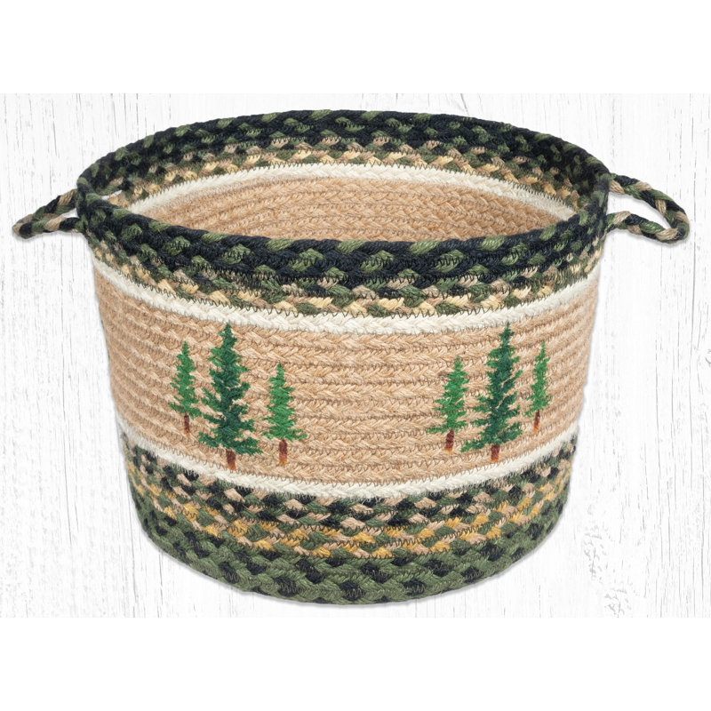 Paniers ronds en jute Earth Rugs - service rustique, 13 po x 9 po,, Grands bois