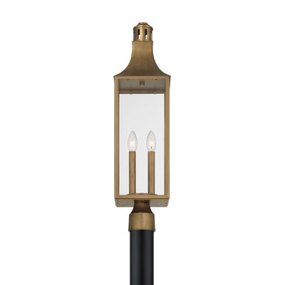 Lancaster 2-Light Outdoor Post Lantern in Atlas Bronze