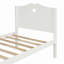 Lit plateforme en bois avec tête et pied de lit-1226414986