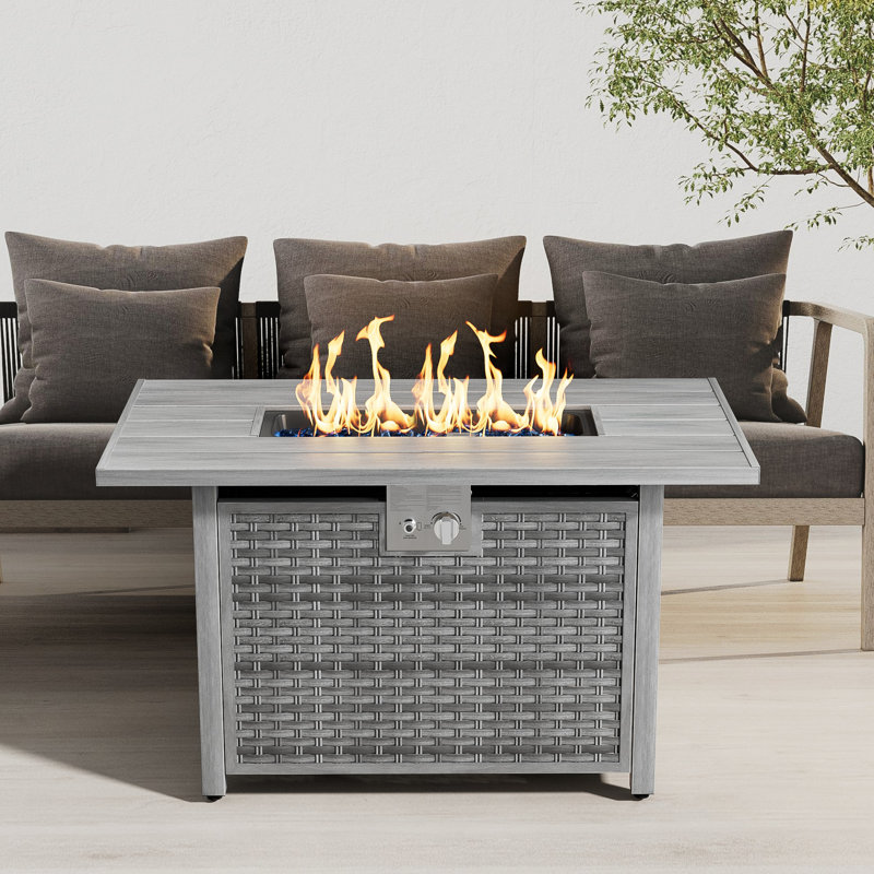 Table de foyer d'extérieur au propane H 25,2 po x l 43 po