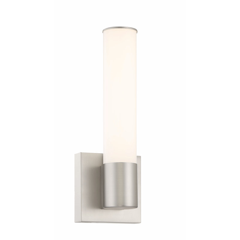 Camodeca Steel LED Armed Sconce, Brushed Nickel