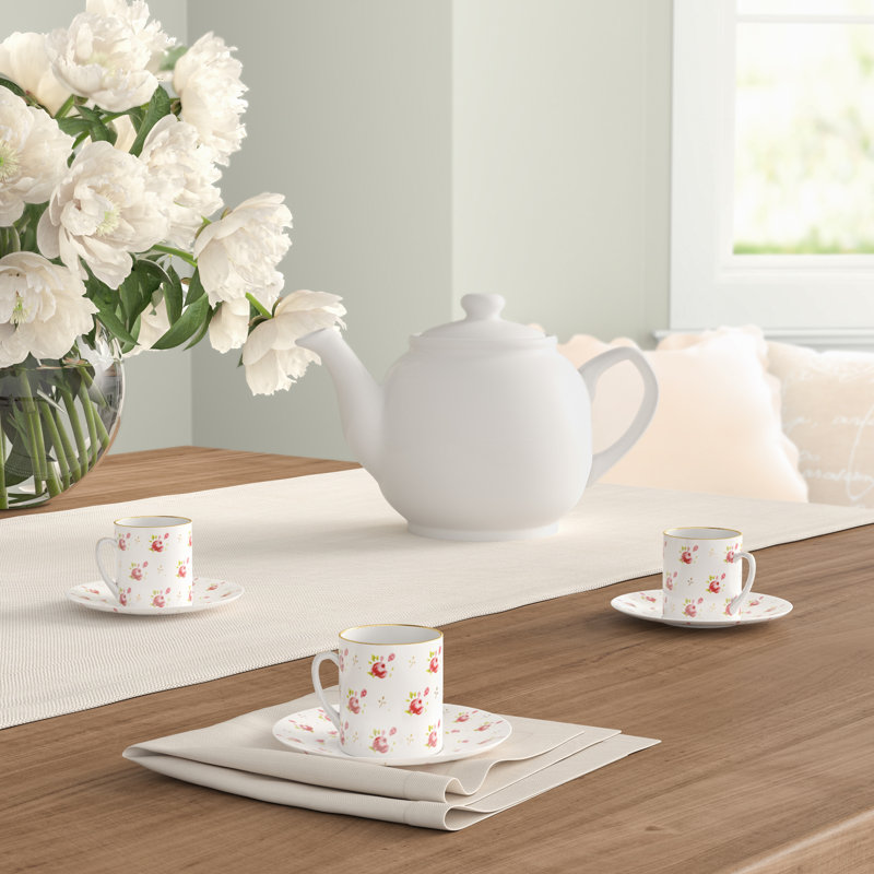 Rose Bud Porcelain Espresso And Saucer