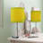 Mini lampe de table simple avec abat-jour cylindrique en tissu Amandev Simple Designs-16393463