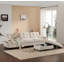 Canapé modulaire avec porte-gobelet et poches de rangement latérales, canapé capitonné avec repose-pieds de rangement mobile pour salon, appartement, bureau-758995246