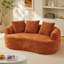 Causeuse courbée, petit canapé en chenille avec 3 coussins, canapé profond pour appartement, salon, aucun assemblage requis-1024443856-1024443869