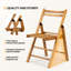 4 pièces Chaise de patio pliante en bois de peuplier-2096194376