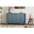 TREXM Storage Cabinet with Storage, 4-door Retro Wooden Side Cabinet with Wear Treatment and Adjustable Shelves, Suitable for Dining Room, Kitchen, and Living Room (Navy Blue)