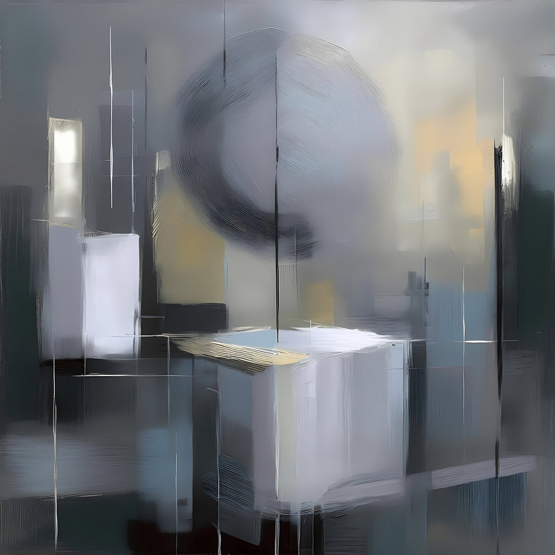Skyline Reflections, 24" H x 24" W