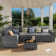 6 Piece Rattan Sectional Seating Group With Cushions
