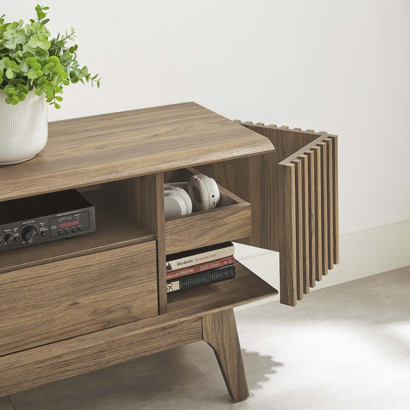 Eudora 60" TV Stand In Walnut, Walnut