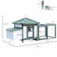 Poulailler 75,19 po, système de ventilation, verrouillable pour cabane en bois de 30 po de largeur, toit en asphalte, blanc, long