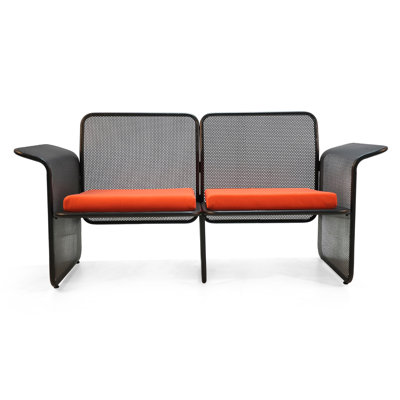 Leneve 55.9'' Wide Rectangle Steel Patio Sofa with Cushions