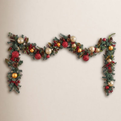 108" Pre-Lit Hydrangea Christmas Garland