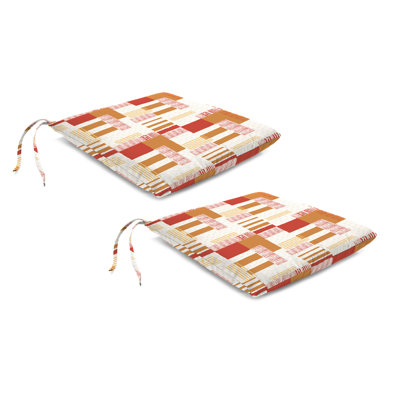 Coussin de siège d'extérieur avec attaches 19 po x 18 po