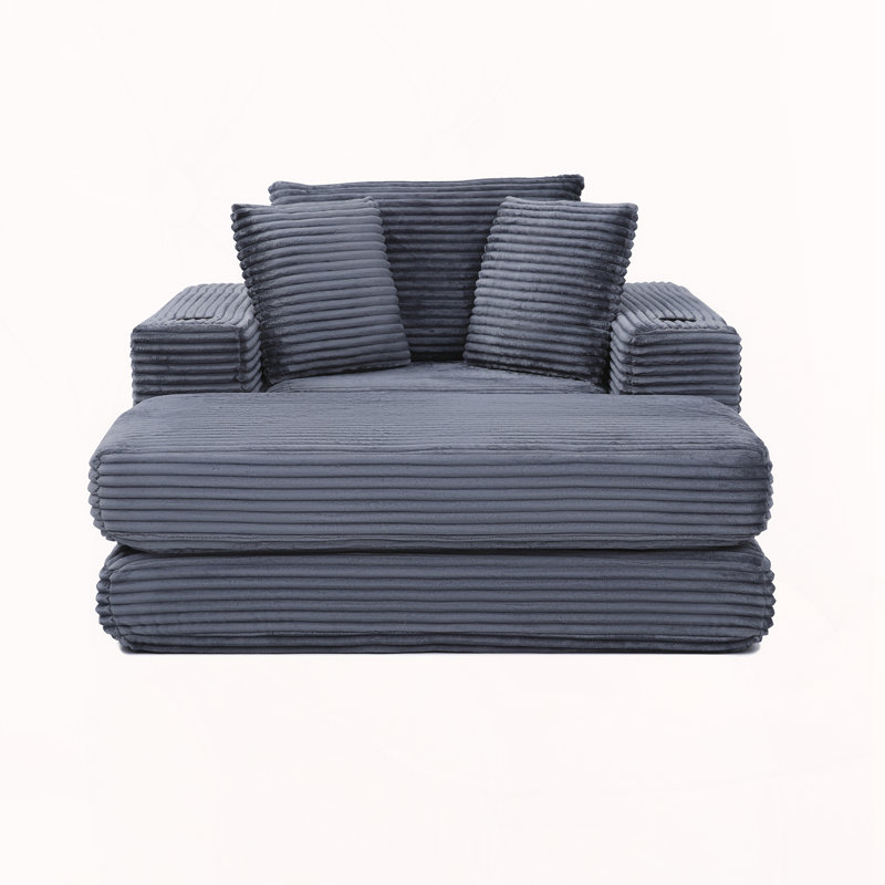 Méridienne de 52,4 po, Gris