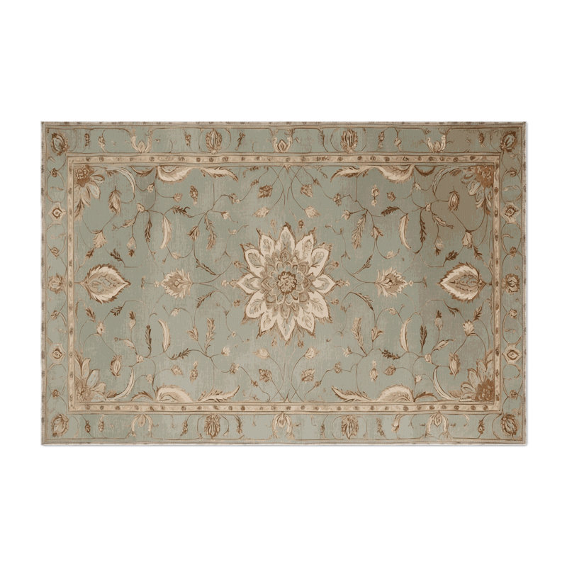 Tapis gris d'intérieur et d'extérieur Tabriz, Rectangle 9 pi x 12 pi