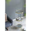 Luxueuse tablette blanche et dorée à 3 tablettes alliant art moderne et décoration intérieure