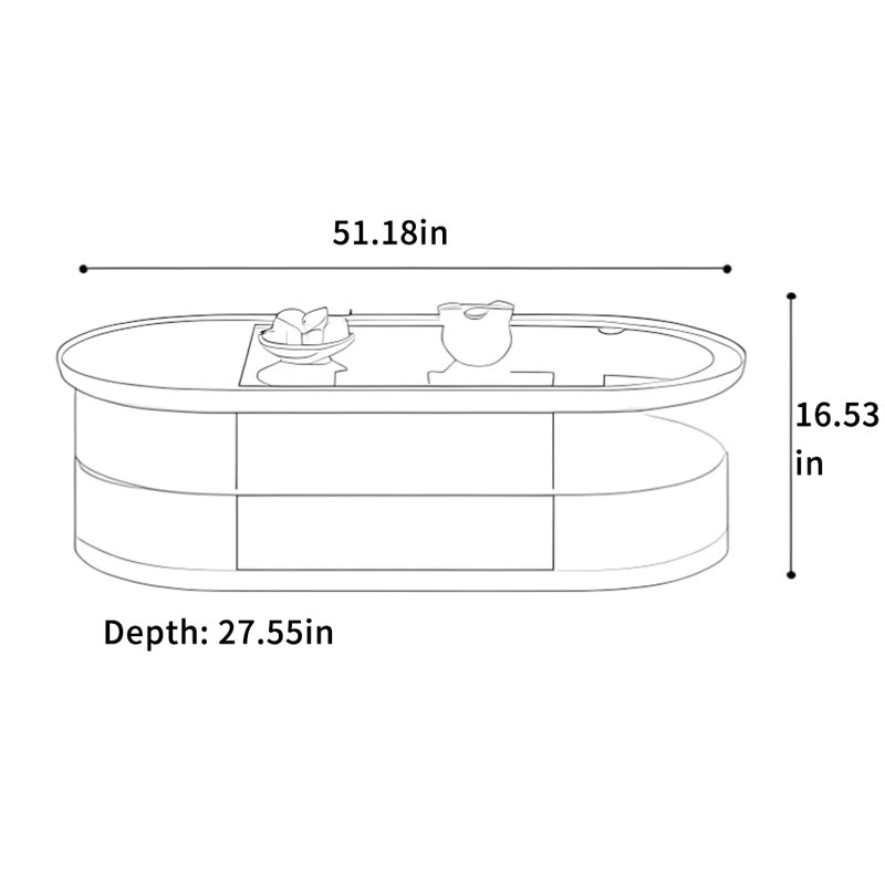 Table basse moderne moderne avec matériaux de qualité supérieure
