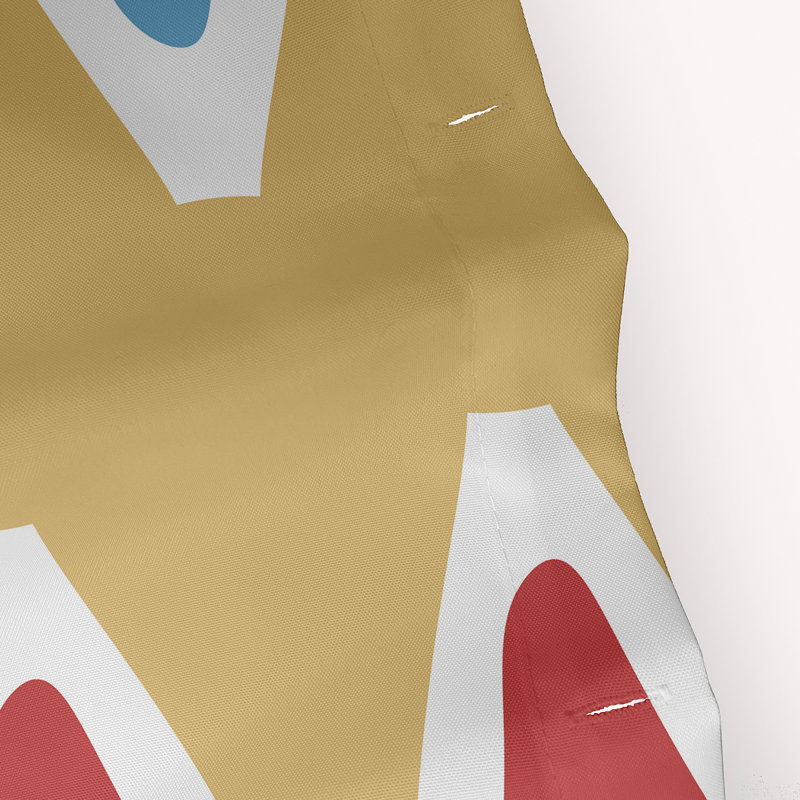 Rideau de douche Ferrier, Jaune / Rouge / Bleu clair